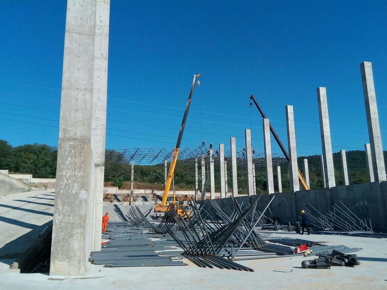 西宁威海搅拌站网架